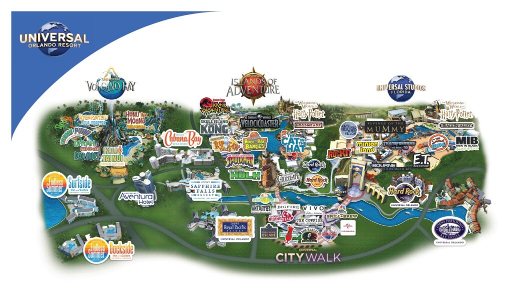 Mapa Universal Orlando 2025